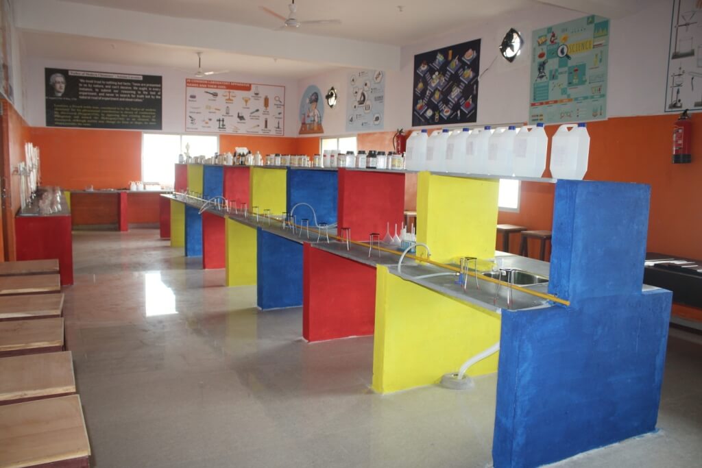 Chemistry laboratory at A.K Goyal Public School